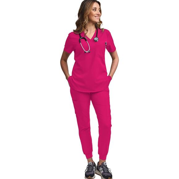 Niaahinn Scrub Suit Set Shirt+jogger– Hot Pink (Size Small) – NWT - Picture 4 of 13